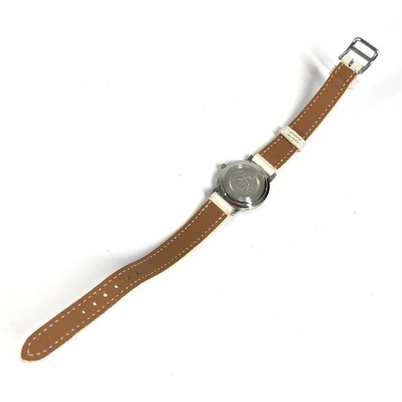 HERMES CL4.230 Clipper Nacre 12P Diamond Women's Wristwatch with leather strap - Picture 3 of 13